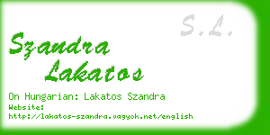 szandra lakatos business card